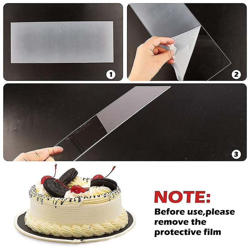 Clear Acrylic Cake Scrapers Icing Smoother Buttercream Frosting Combs