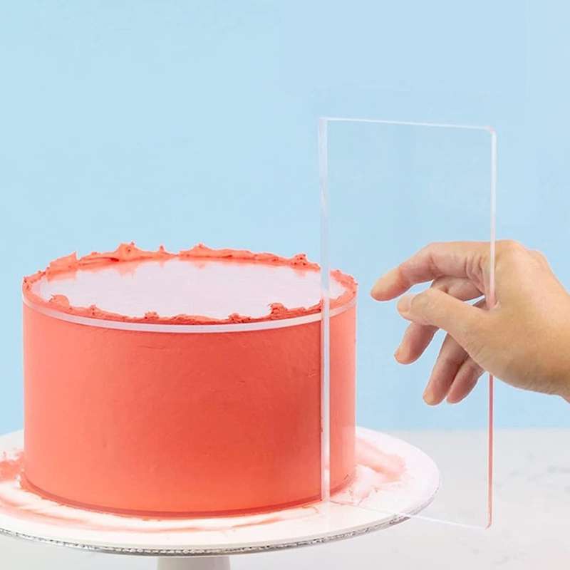 Clear Acrylic Cake Scrapers Icing Smoother Buttercream Frosting Combs