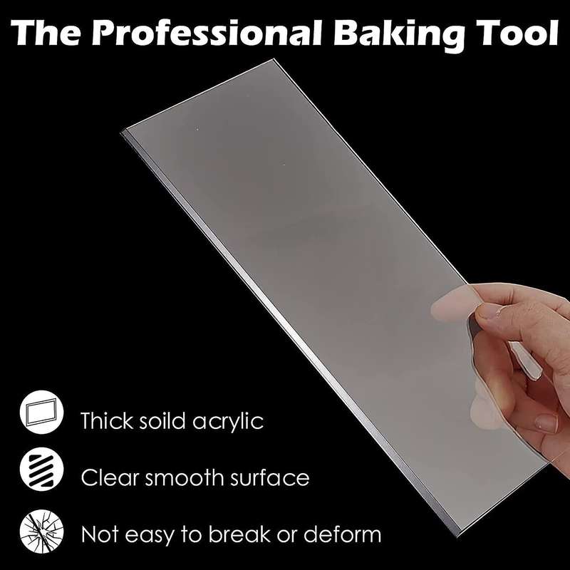 Clear Acrylic Cake Scrapers Icing Smoother Buttercream Frosting Combs