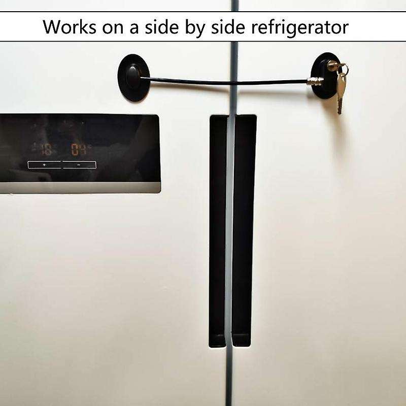 4 Pack Refrigerator Door Lock with Keys ,black and White