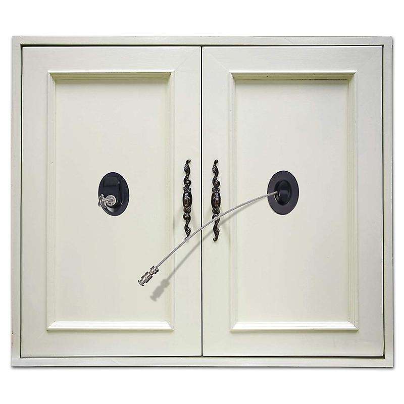 4 Pack Refrigerator Door Lock with Keys ,black and White