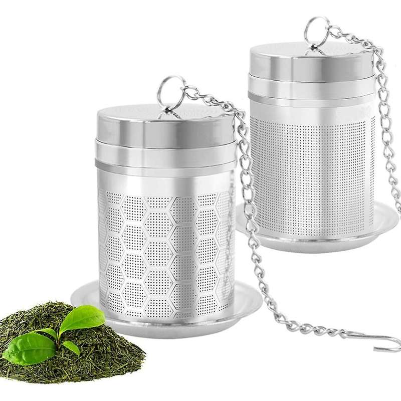 2pcs Tea Filter Tea Infuser for Loose Tea, Fine Mesh with Chain Hook
