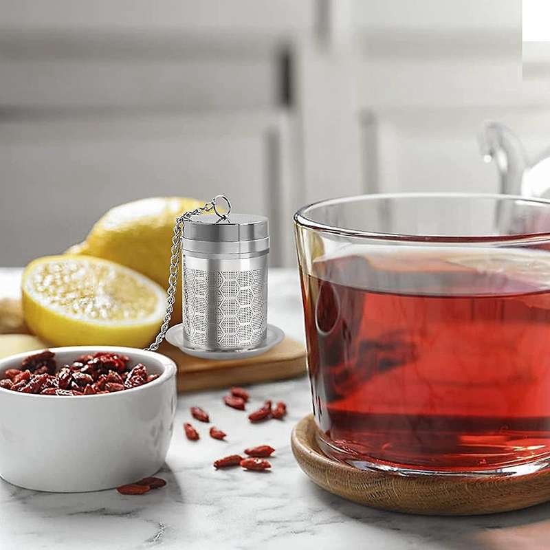 2pcs Tea Filter Tea Infuser for Loose Tea, Fine Mesh with Chain Hook