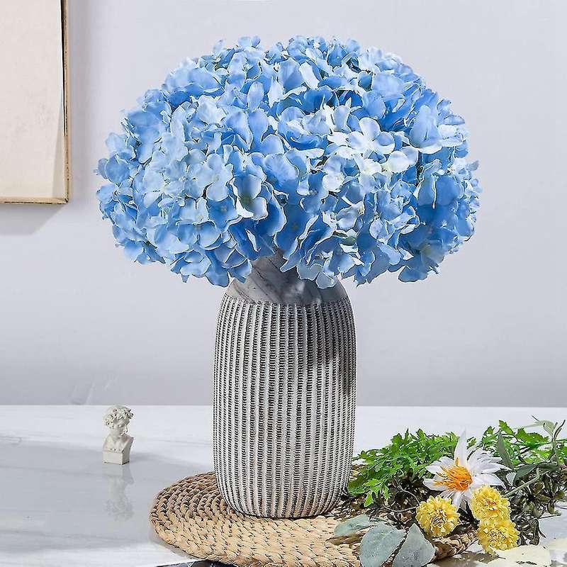 Milk White Hydrangea Silk Flowers Heads Pack Of 20 Full Hydrangea