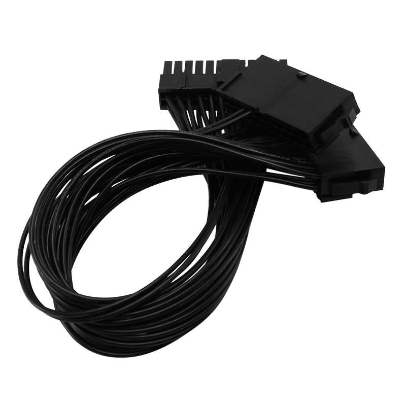4pcs Sata Cables, 24-pin Adapter Cable for Atx Motherboard 18awg-1ft