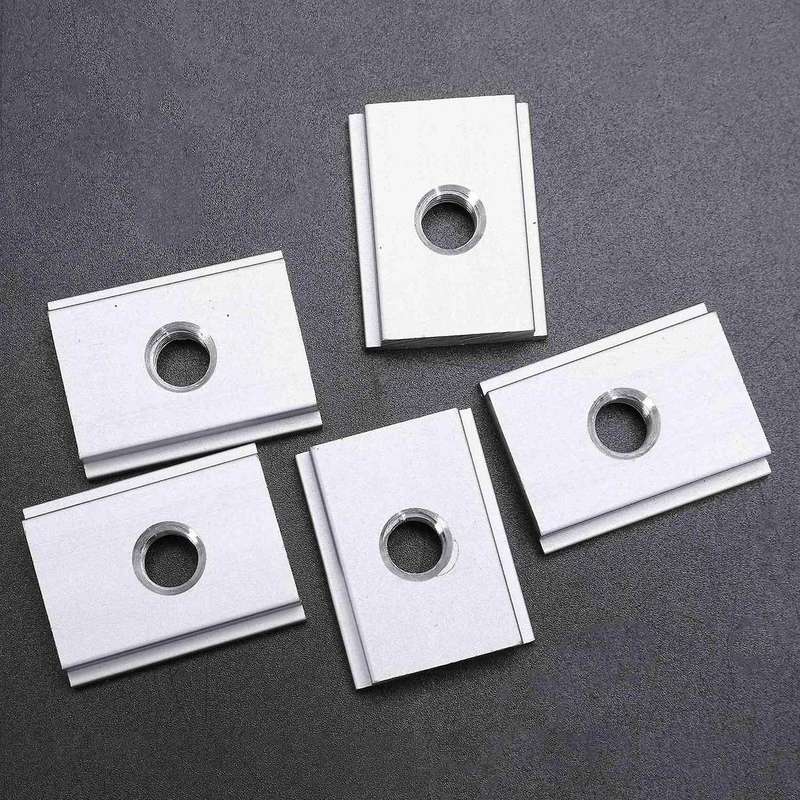 15pcs M8 T-track Slider Sliding Nut Aluminum Alloy T Slot Nut
