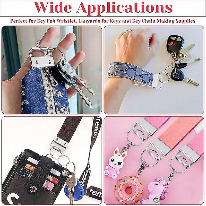 Keychain Hardware for Wrist Strap Keychain Lanyard Buckle Hardware