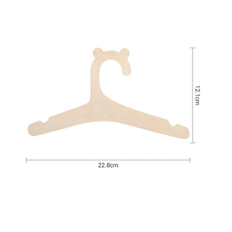 20pcs Baby Wooden Clothes Hanger Baby Creative Hanger Rack