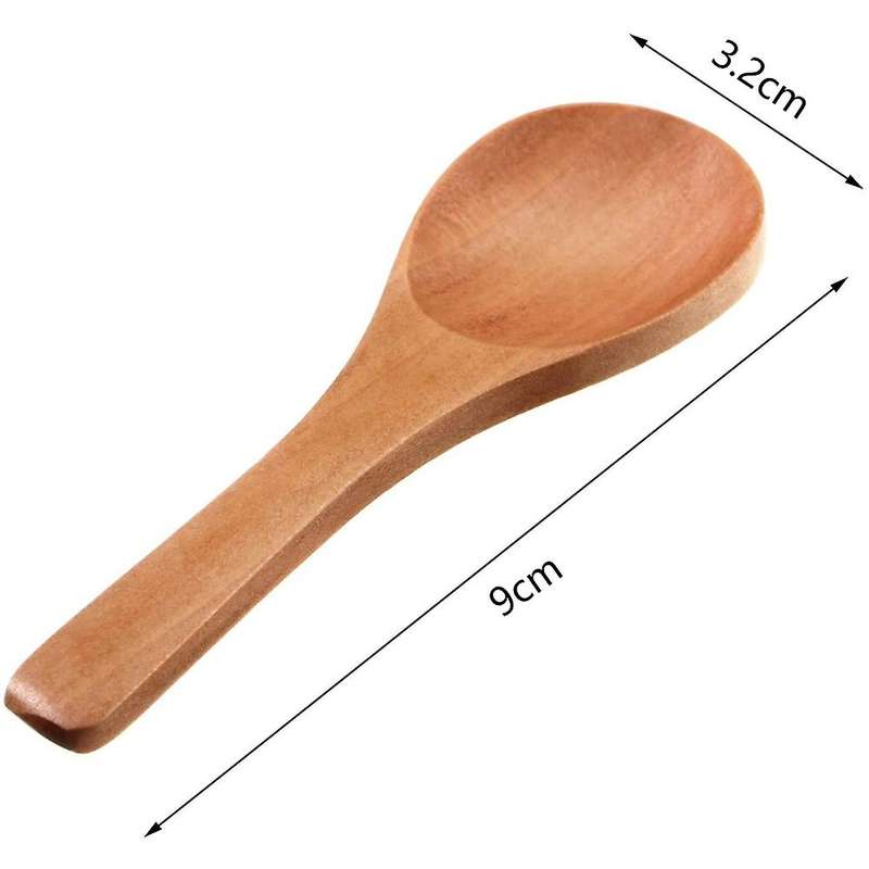 15pcs Small Wooden Salt Spoon Condiments Spoon Sugar Coffee Tea Jam