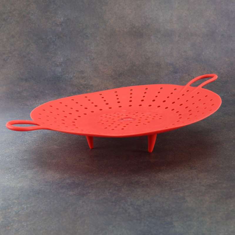 2 Pcs Steamer Basket Insert for Pressure Cookers, Microwavable, Red