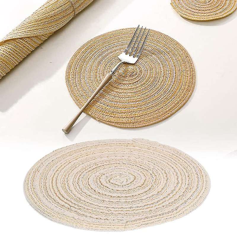 6pcs Pot Trivets Large Braided Woven Trivet Coaster,trivet Pad Beige