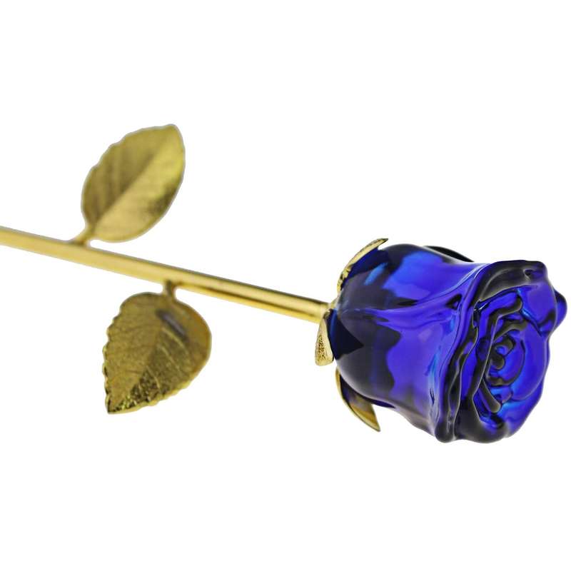 Crystal Rose Flower, Best Gift for Valentine's Day Decoration(blue)