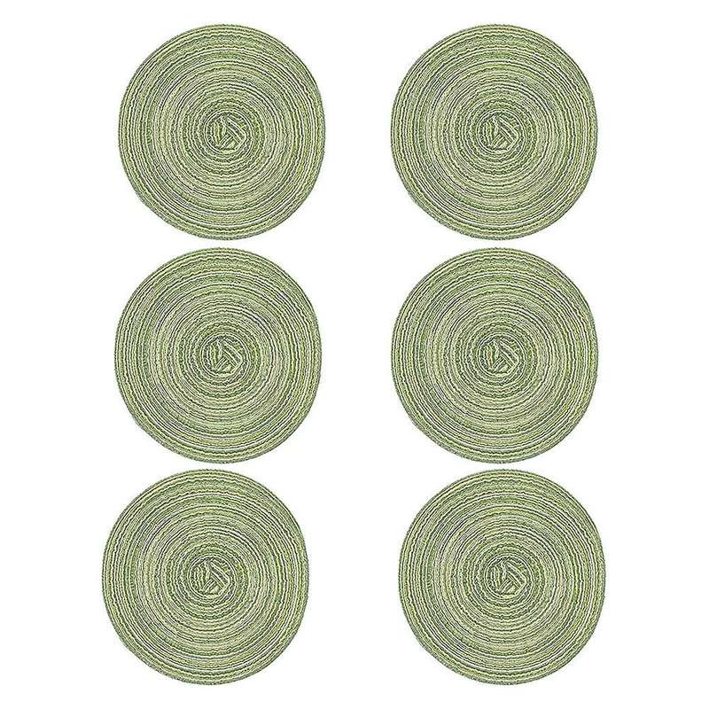 6pcs Pot Trivets Large Braided Woven Trivet Coaster,trivet Pad Green