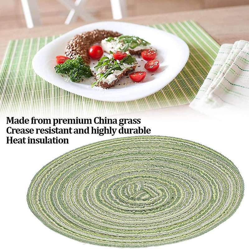 6pcs Pot Trivets Large Braided Woven Trivet Coaster,trivet Pad Green