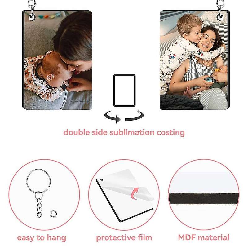 30 Sets Acrylic Keychain Blanks Acrylic Key Ring Circles with Hole