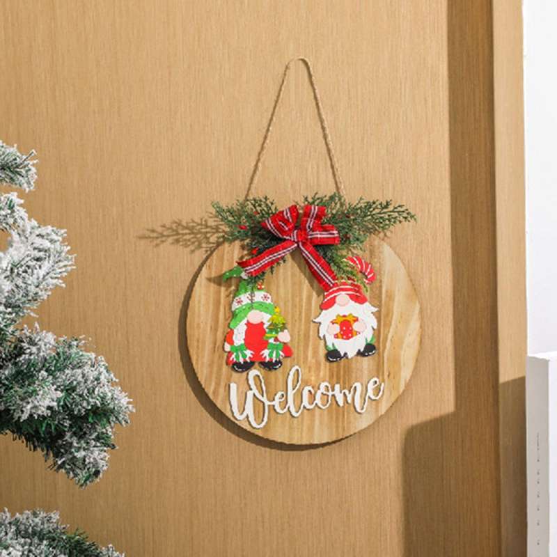 Christmas Door Hanger Wooden Sign Supermarket Store Cafe
