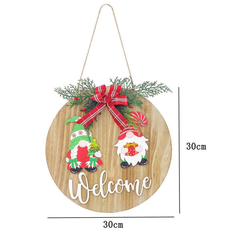 Christmas Door Hanger Wooden Sign Supermarket Store Cafe