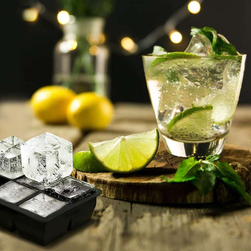 Silicone Ice Square Trays - Set Of 4 Square Ice Square Molds