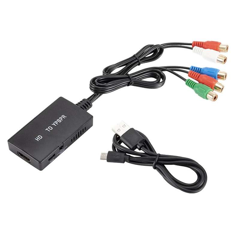 Hdmi to Ypbpr 5rca Converter Support 1080p for Hd Tv Dvd Player