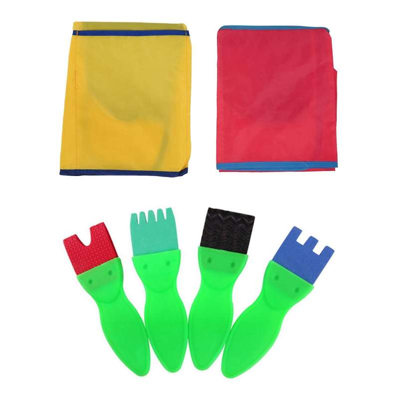 47 Pcs Children Sponge Painting Brushes Set Paint Apron Toys