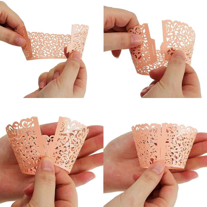 150pcs White Cupcake Wrappers Cupcake Papers for Birthday Party Decor