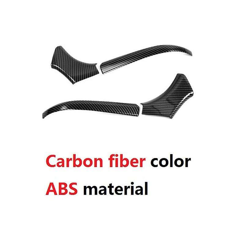 Car Side Door Rearview Mirror Frame Cover Trim Carbon Fiber Abs,rhd