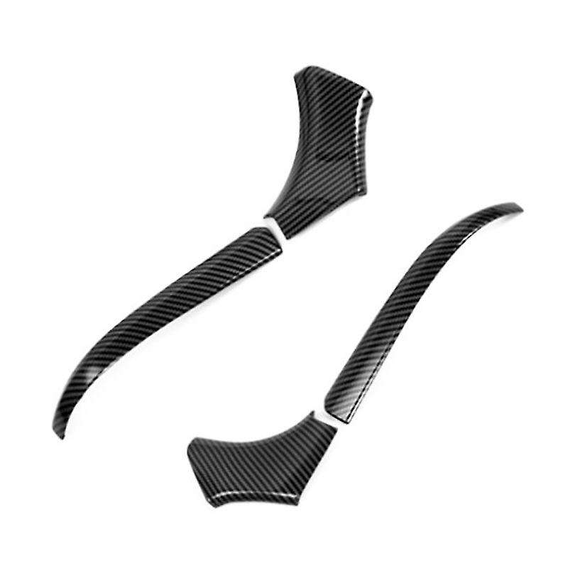 Car Side Door Rearview Mirror Frame Cover Trim Carbon Fiber Abs,rhd