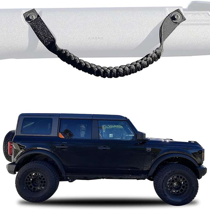 Roll Bar Grab Handles for Ford Bronco 2021 2022, 2 Pack (black)