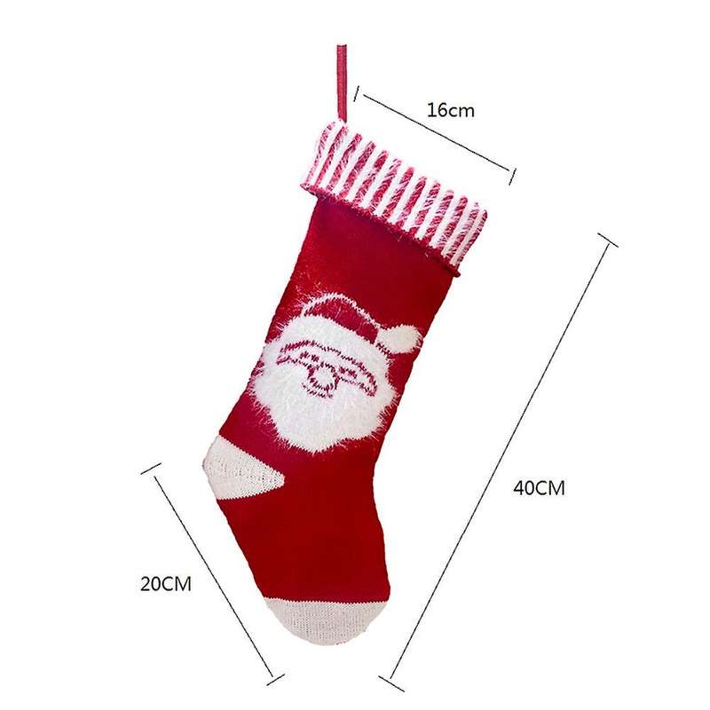 Christmas Stocking, 3 Pack Xmas Fireplace Socks Candy Gift Bag
