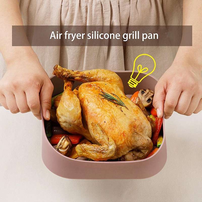 Silicone Pot Square Air Fryers Oven Baking Tray B