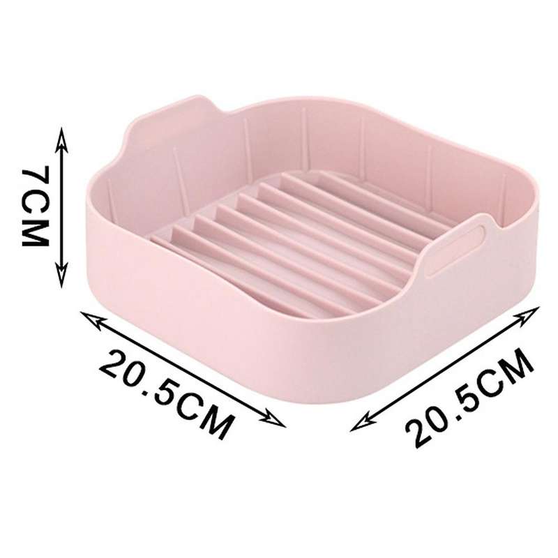 Silicone Pot Square Air Fryers Oven Baking Tray B