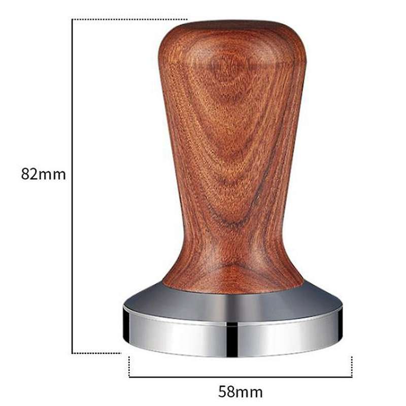 Coffee Powder Hammer with Solid Wood Handle, Red Rosewood 58mm
