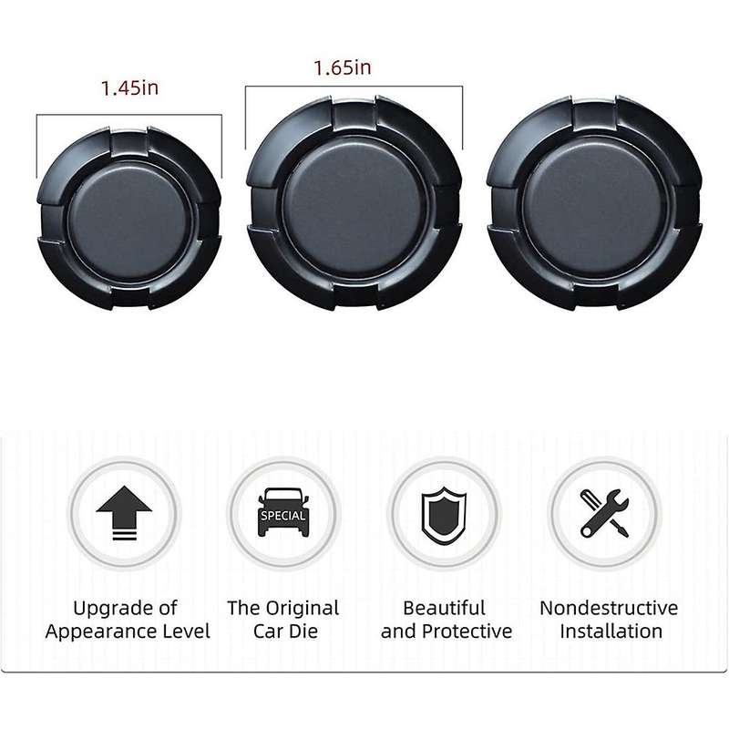 Door Lock Trim Cover External Accessories Trim, Abs Matte Black