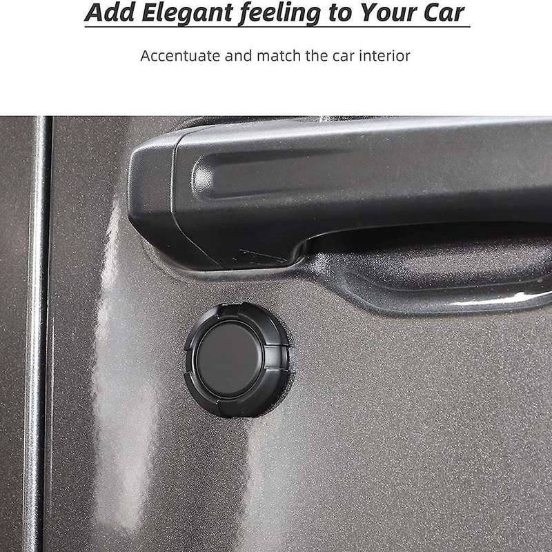 Door Lock Trim Cover External Accessories Trim, Abs Matte Black
