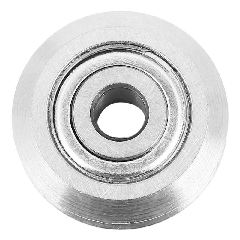 4x W1 Deep V Groove W-rail Track Pulley Rollers Ball Bearings Steel