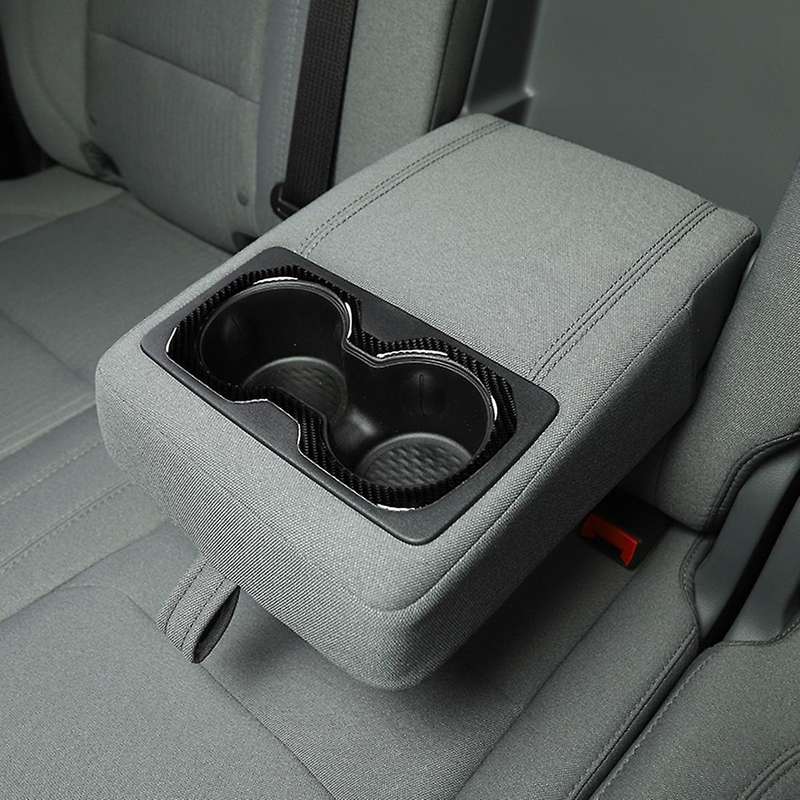 Car Cup Holder Cover for Dodge Ram 1500 2018-2022,red Carbon Fiber