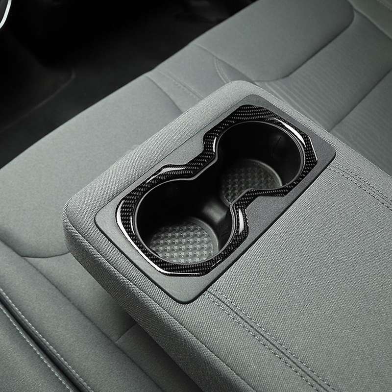 Car Cup Holder Cover for Dodge Ram 1500 2018-2022,red Carbon Fiber