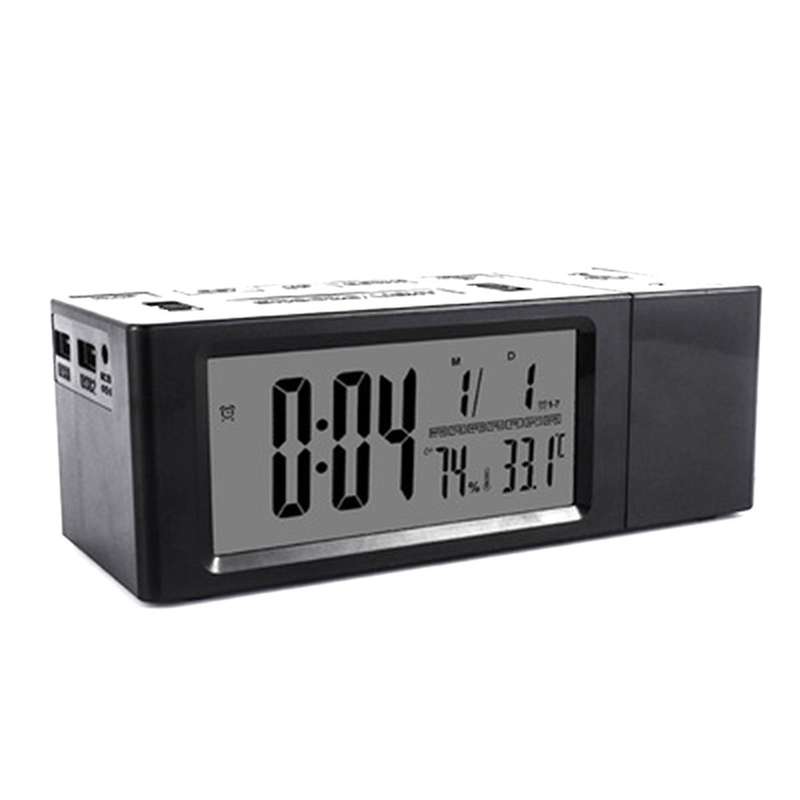 Digital Alarm Clock Projector Fm Radio Temperature Display Projection