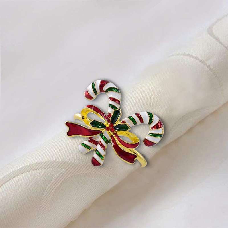 6 Pack Napkin Rings for Wedding , Christmas for Casual Or Formal