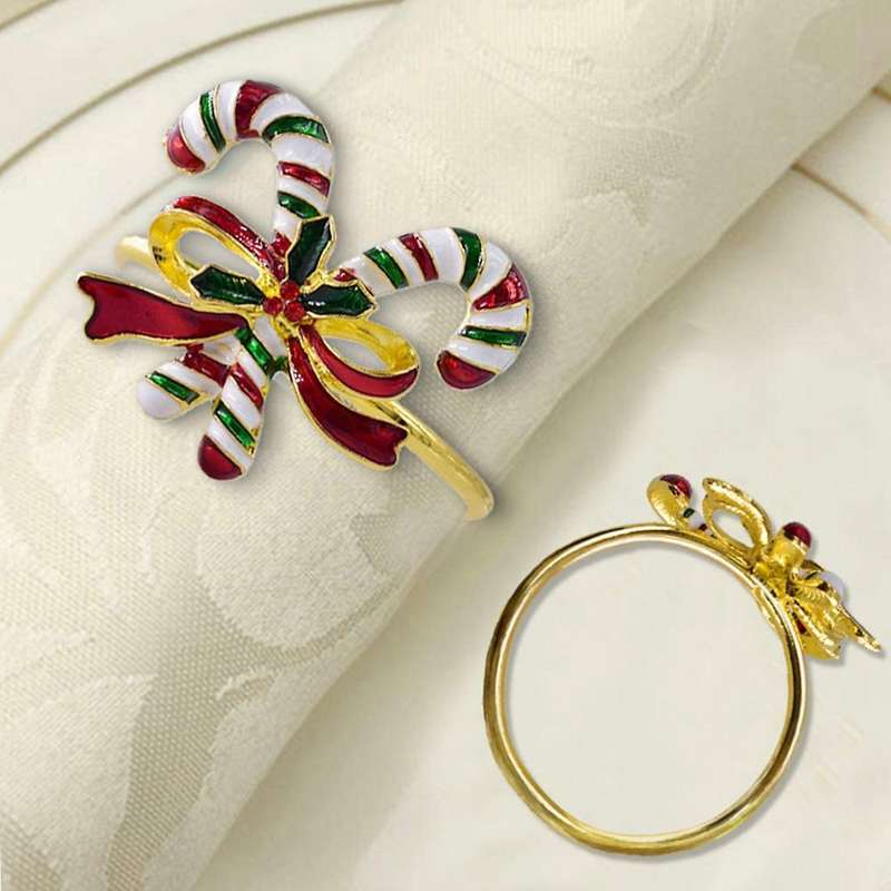 6 Pack Napkin Rings for Wedding , Christmas for Casual Or Formal