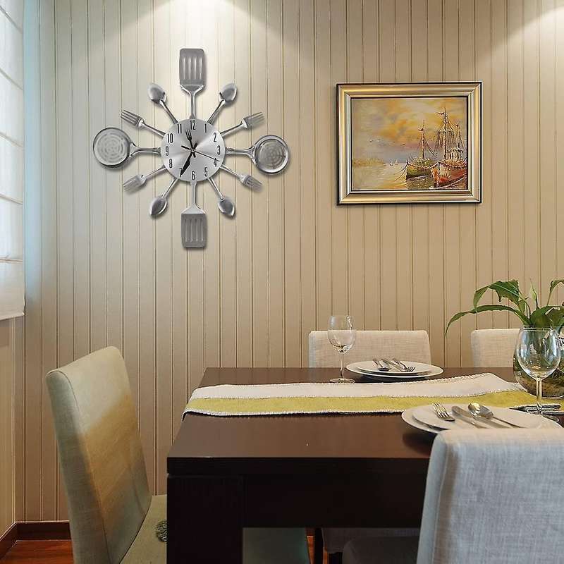 Large Kitchen Wall Clocks with Spoons and Forks,wall Clock Tableware