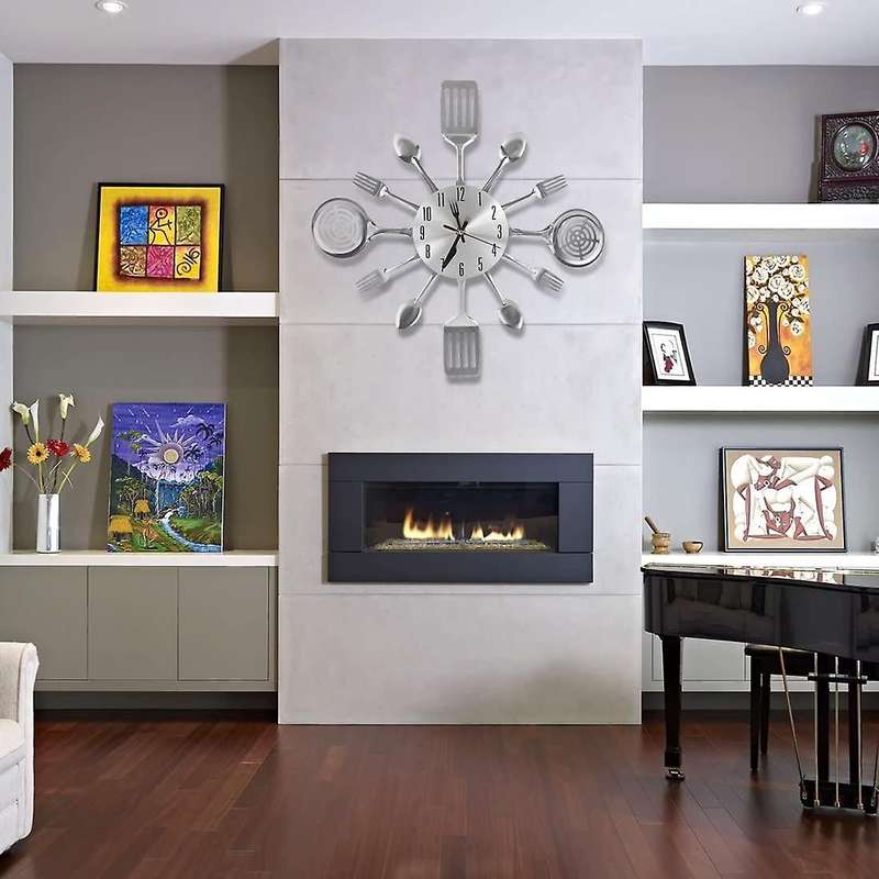 Large Kitchen Wall Clocks with Spoons and Forks,wall Clock Tableware