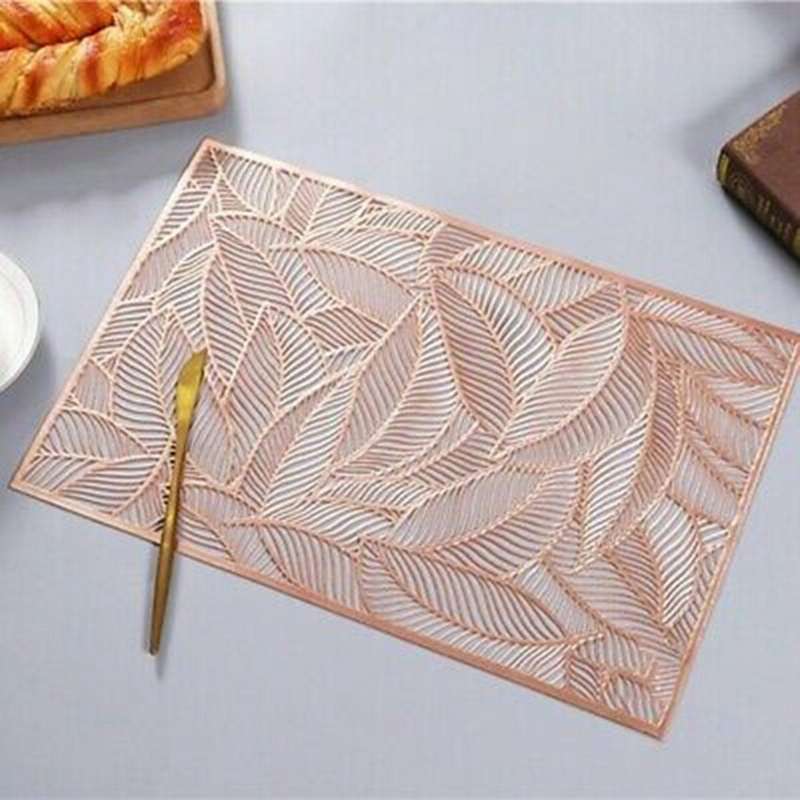 Rectangular Placemats for Dining Table Hotel Bronzing Coffee Placemat
