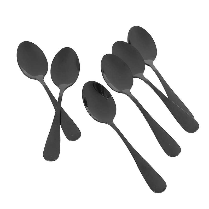 Cuilleres A Cafe Noires Cuilleres , Lot De 6 (cuilleres A Cafe Noir)