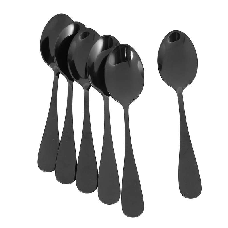 Cuilleres A Cafe Noires Cuilleres , Lot De 6 (cuilleres A Cafe Noir)
