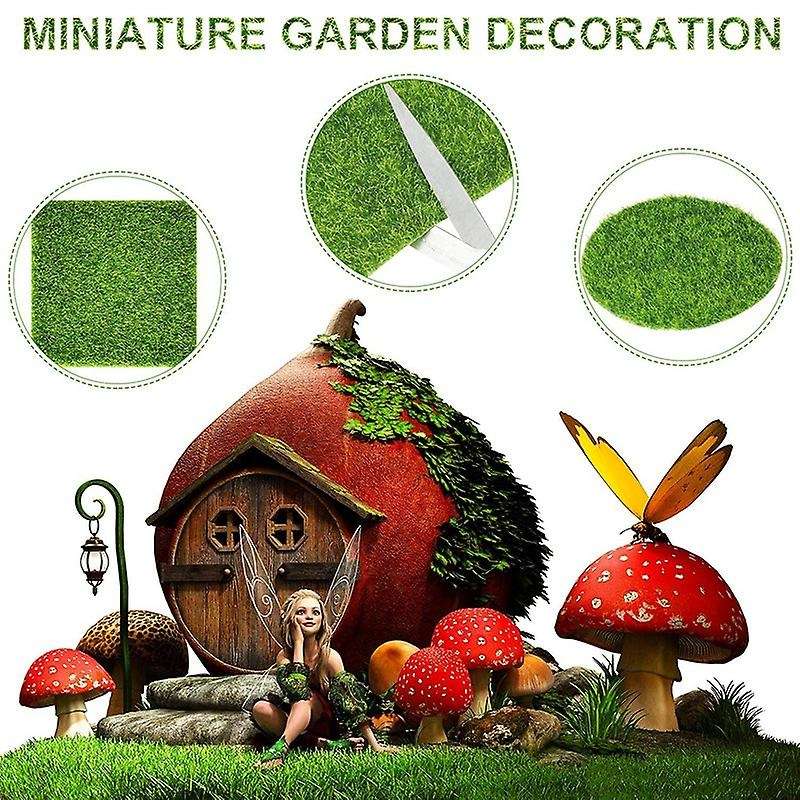 15 Pieces Of Artificial Grass Garden Lawn Miniature Decoration