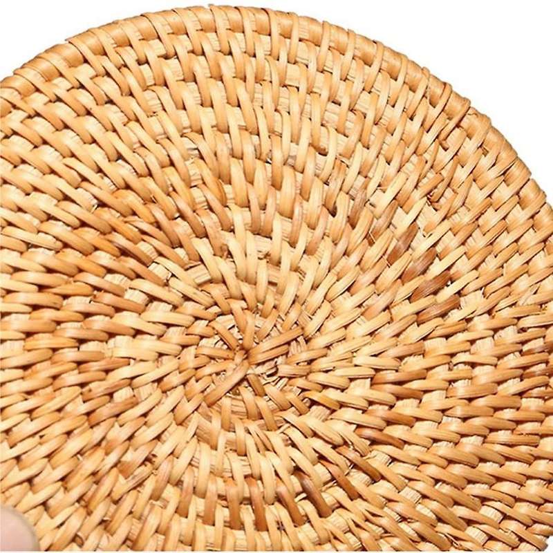 4 Pack Handmade Rattan Coasters Tea Coffee Mug Drinks Holder Natural