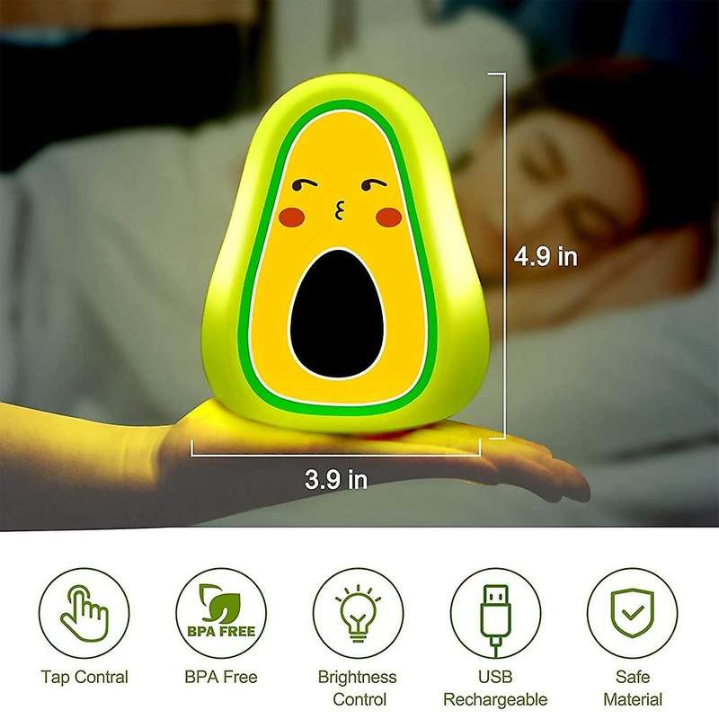 Night Light, Avocado Night Light for Kids Teen Girls Cute