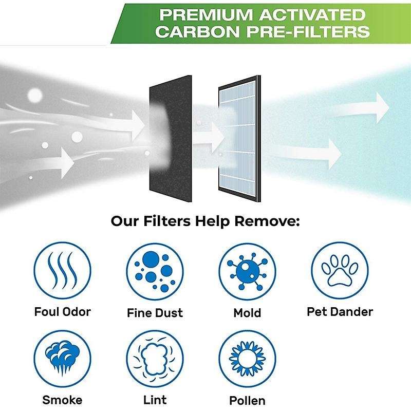 12pcs for Hpa200 Carbon Activated Filters Compatible with Hw Models
