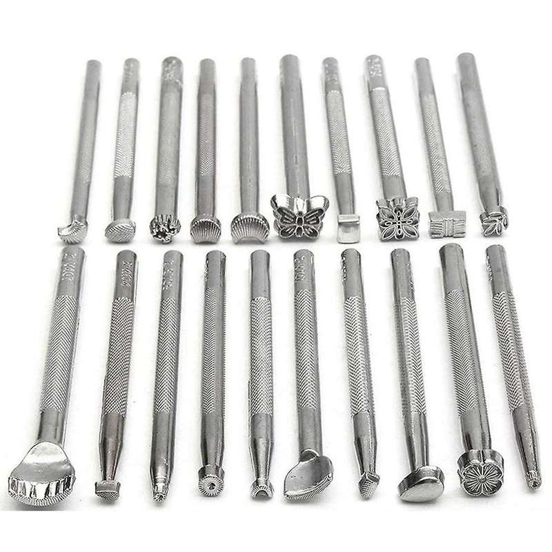 20pcs Printing Tools Diy Metal Leather Processing Saddle Stamping